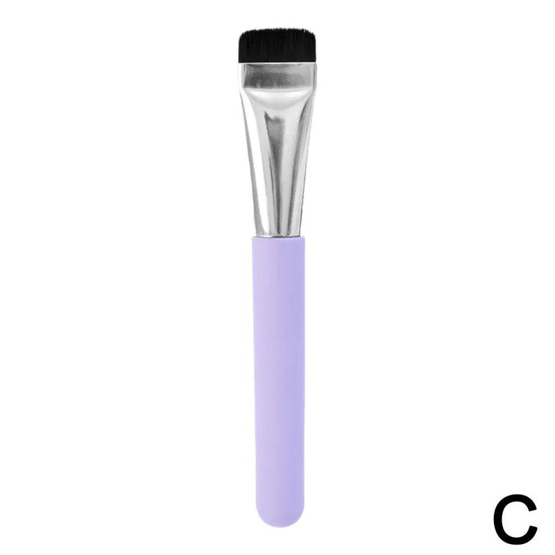 Small, ultra-thin, straight-sided foundation brush, mask brush, concealer brush, flat-top, leaves no marks, doesn't absorb much product, perfect for makeup.